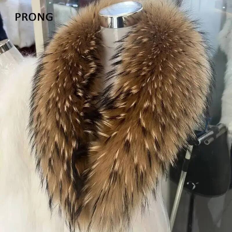 Shawl Wrap Winter - Natürliche Waschbären Pelz Kragen Echtpelz Schal