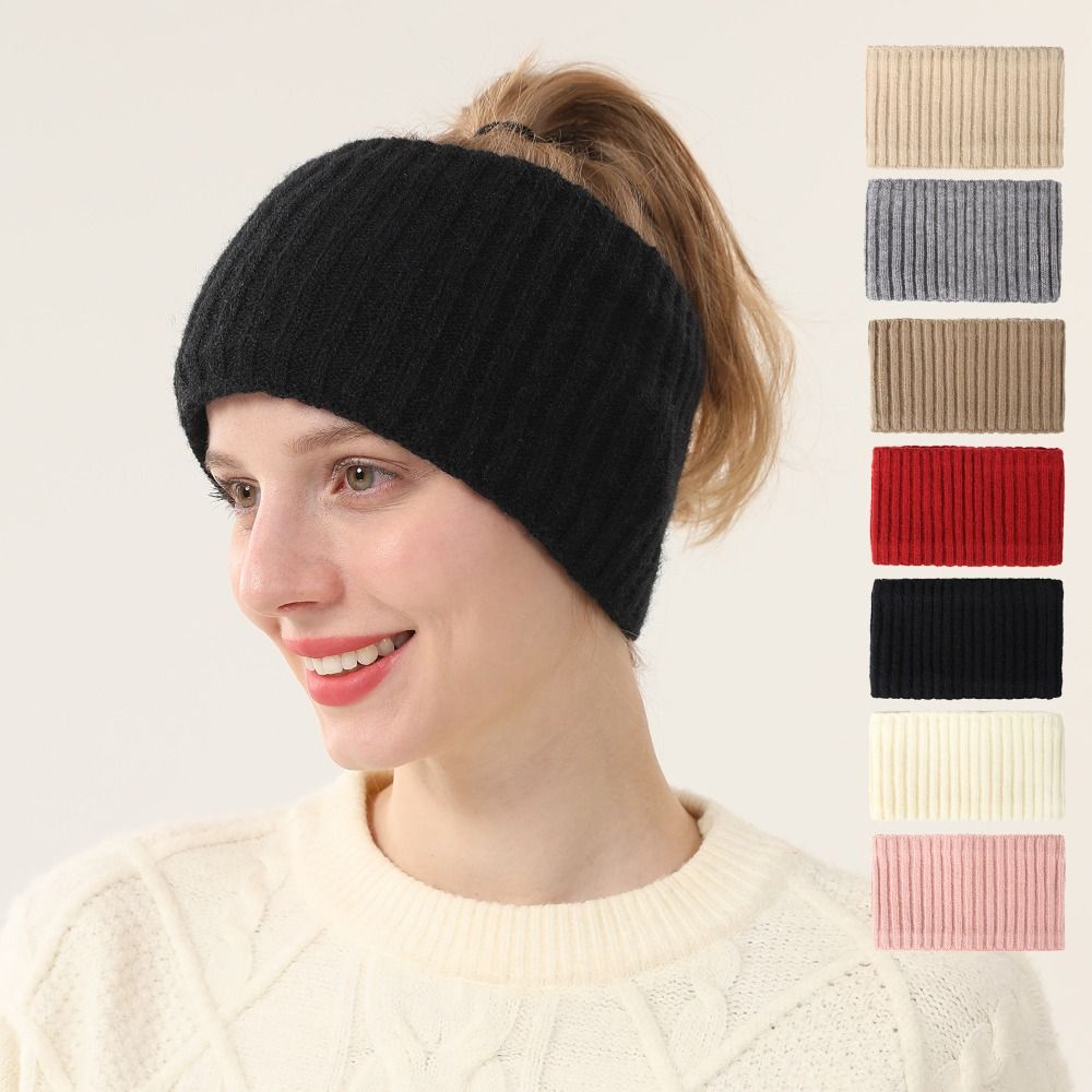 Winter Headband Fleece - Niedliches Ohrenwärmer-Strick-Stirnband, Plüsch-Fleece-gefüttert, elastisches Winter-Stirnband, flauschig,