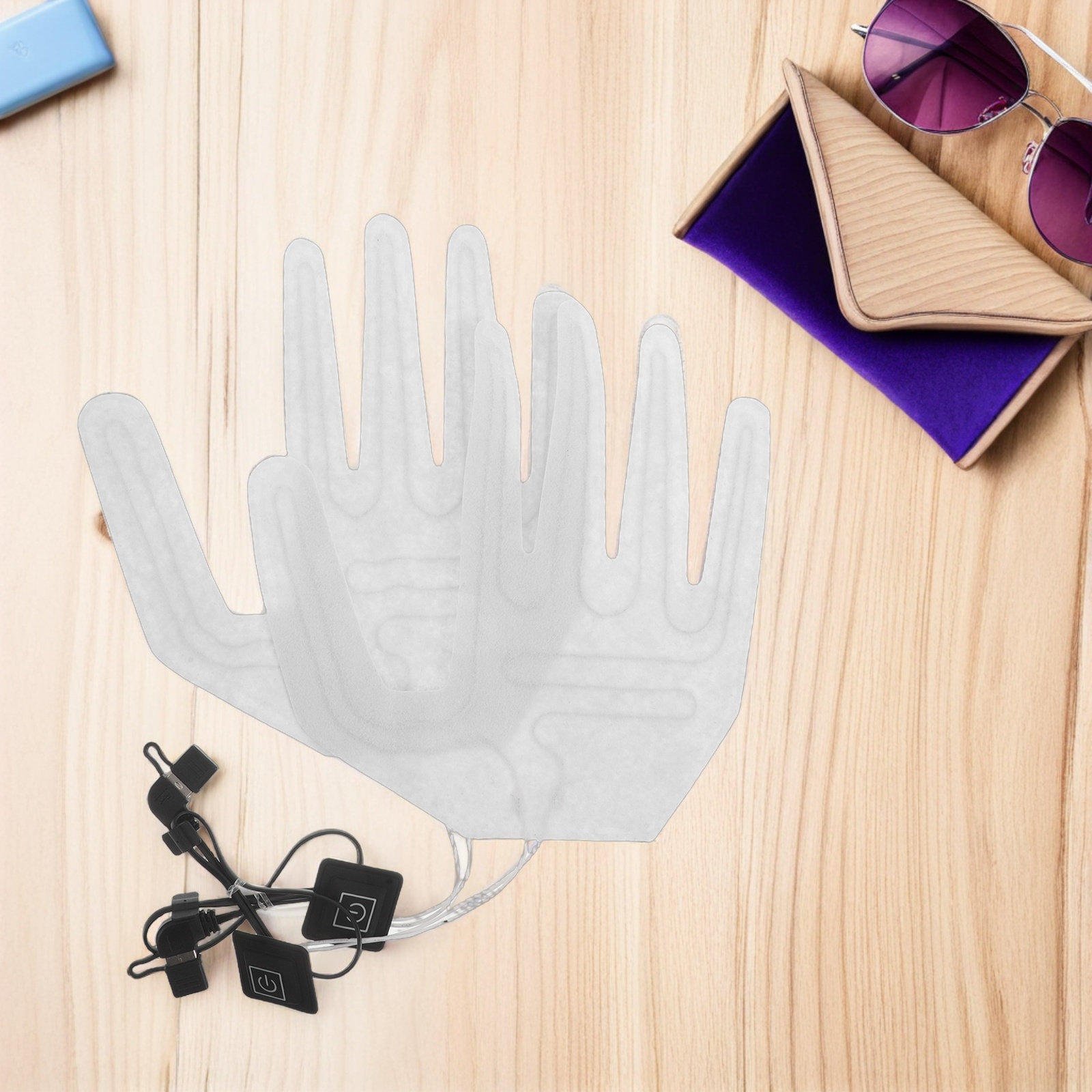 Hand Warmer Electric - 2 Stück Vollfinger-Heizhandschuhe mit Heizpad, Wärmeplatte,